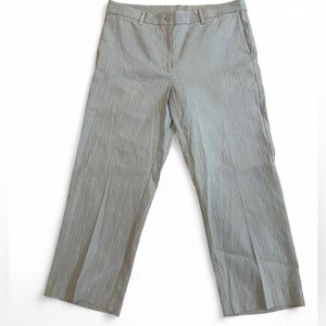 J. Jill Women’s Stripped Gray Linen Stretch Blend Trousers